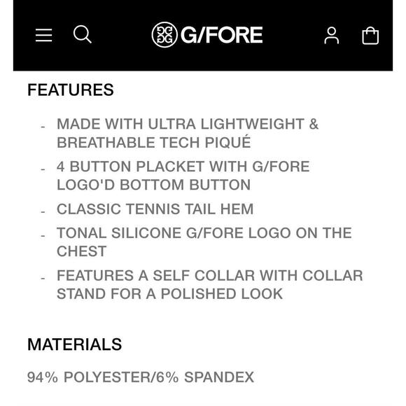 G/FORE Blue Polo Shirt with Geometric Patterns - Picture 8 of 11